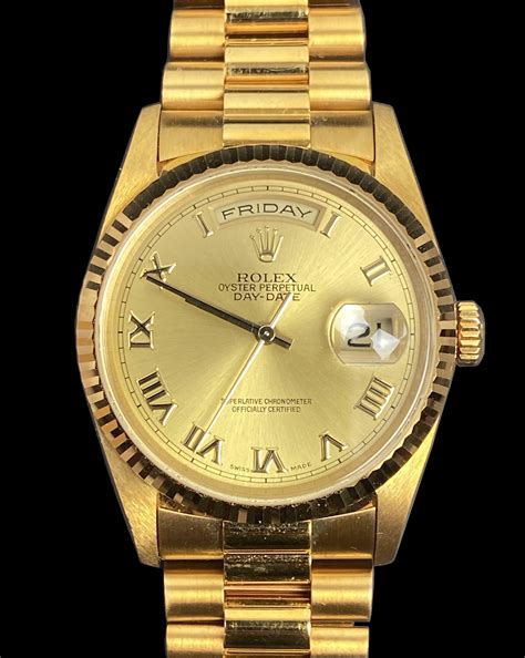 rolex oyster perpetual day date geneve swiss made 18k|rolex datejust steel roman numerals.